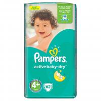 Scutece Pampers Active Baby 4+ Maxi Jumbo Pack 62 buc