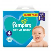 Scutece Pampers Active Baby 4 Giant Pack 76 buc